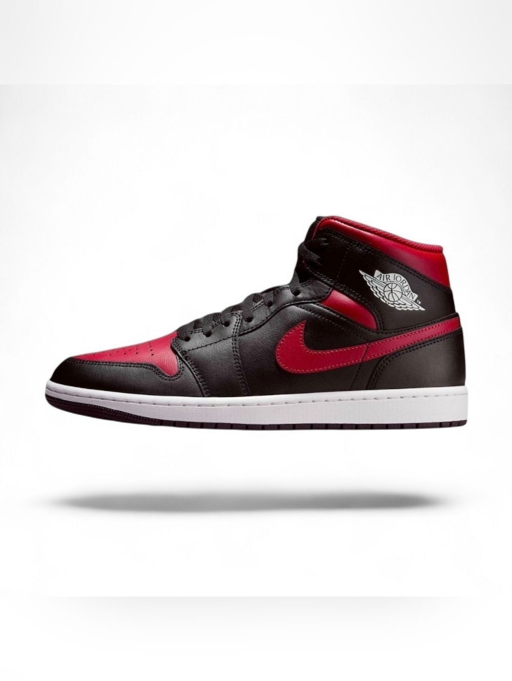 Nike Jordan 1 Mid Bred Twist Black Varsity Red Summit White Men's DQ8426-067